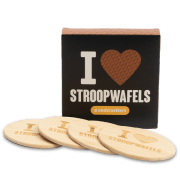 "Love Stroopwafels" onderzetters in een leuk doosje
