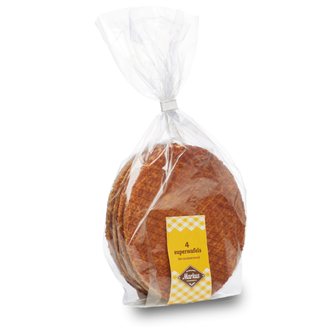 Verpakking met 4 superwafels